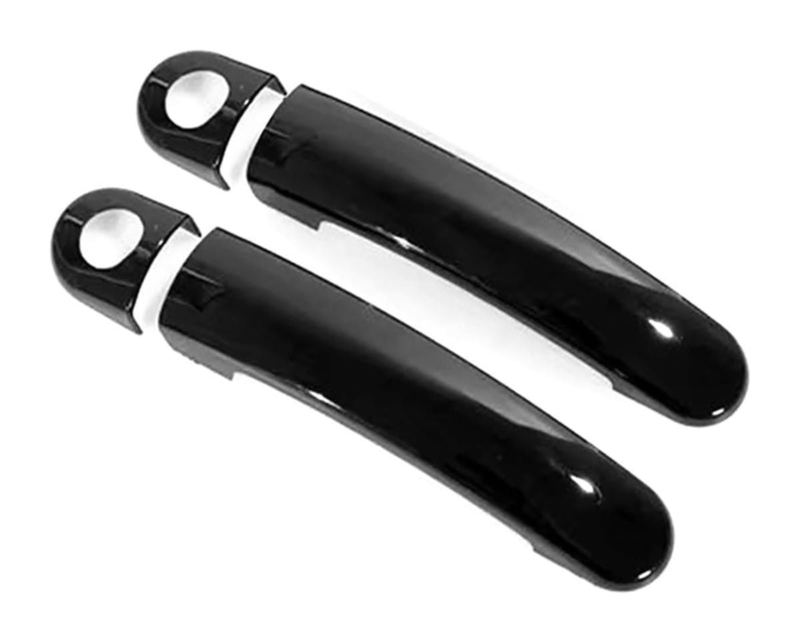 Ysbvblrmrv 2 Doors Bright Black Car Outside Door Handle Cap For Skoda For Rapid Dual Hole Door Handle Anti-Scratch Protective Cover Modification Kit 2012-2018(2 Doors Bright Black)
