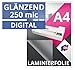 Produktbild RM Digital Laminierfolien DIN A4, glänzend, 2 x 250 mic, 100 Stück, Laminiertaschen für Laminiergeräte