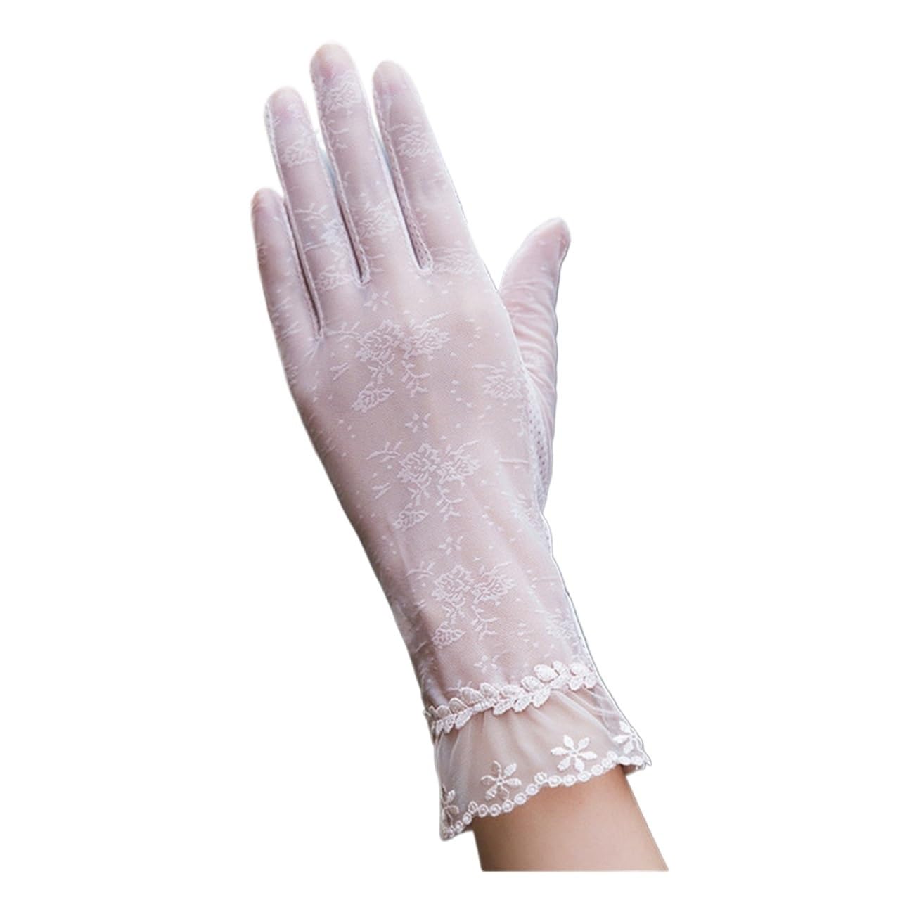 Guantes de seda de hielo táctiles para evitar quemaduras del sol en las manos de mujer