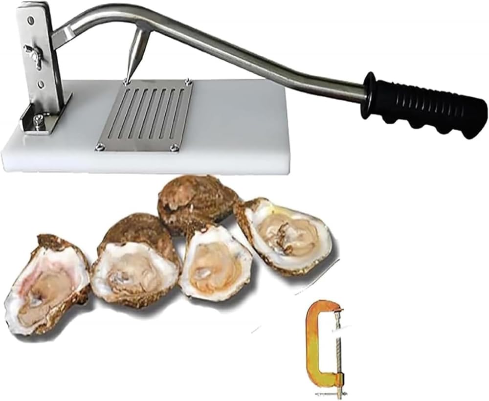 Professioneller Austernöffner – Tragbarer abnehmbarer Dosenöffner aus Edelstahl, ideal für Fischmarkt/Restaurant – Austern-Shucker + Bonus-Funktionen