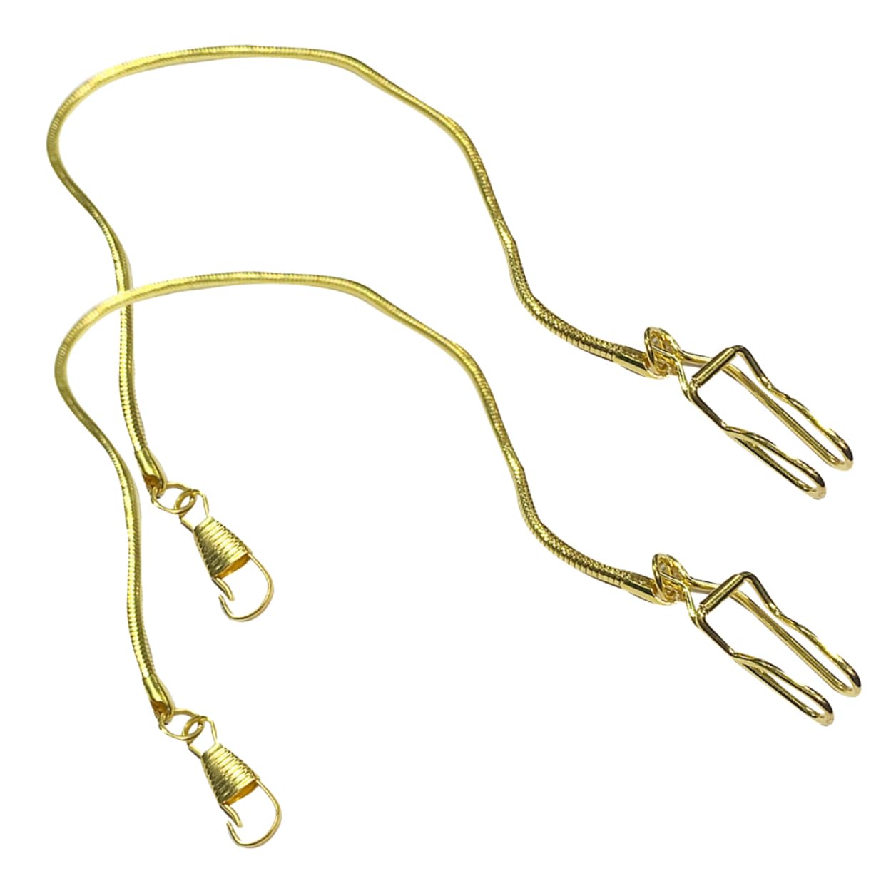 TOVINANNA 2pcs Metal Pocket Watch Chain Polished Finish Waistcoat Accessory Easy Attachment Pocket Watch Holder for Costume and Decorative Use Stylish Vest Chain for Men and Women