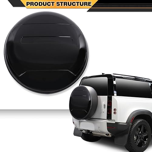 Miniatura 7 de Cubierta de neumático de repuesto compatible con ruedas de plástico ABS Land Rover Defender 2020 2021 2022 2023