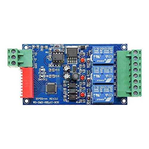 12V Relay Switch Board DC 12V 10A 3CH DMX512 Relay Decoder Controller ...