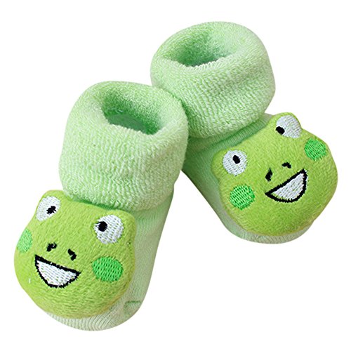 Fossen Calcetines Bebe Niño Invierno Recien Nacido Niña 0-12 meses 3D Dibujos animados Animal Modelado Calcetines Antideslizantes Calcetines de piso (A)