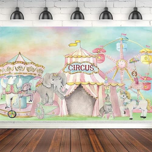 Carpa de Fondo de la fotografía para la decoración de la Fiesta de cumpleaños Fondo de Circo Rosa Dulce Baby Shower Bandera de la Mesa de postres para niños 150cmx100cm