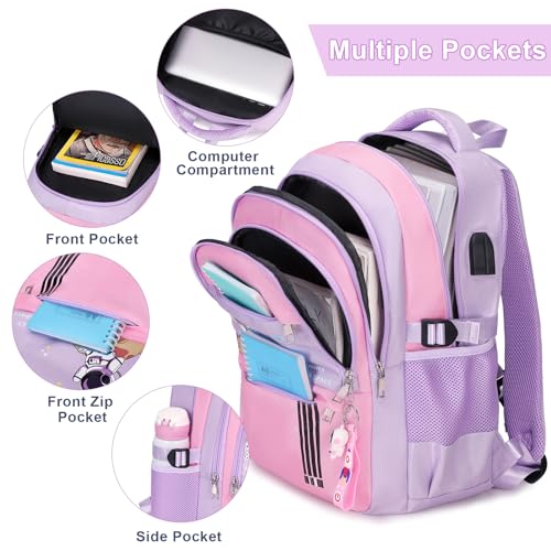 Image of ACESAK Astronaut Backpack for Girls - Girls Backpack with Lunch Bag