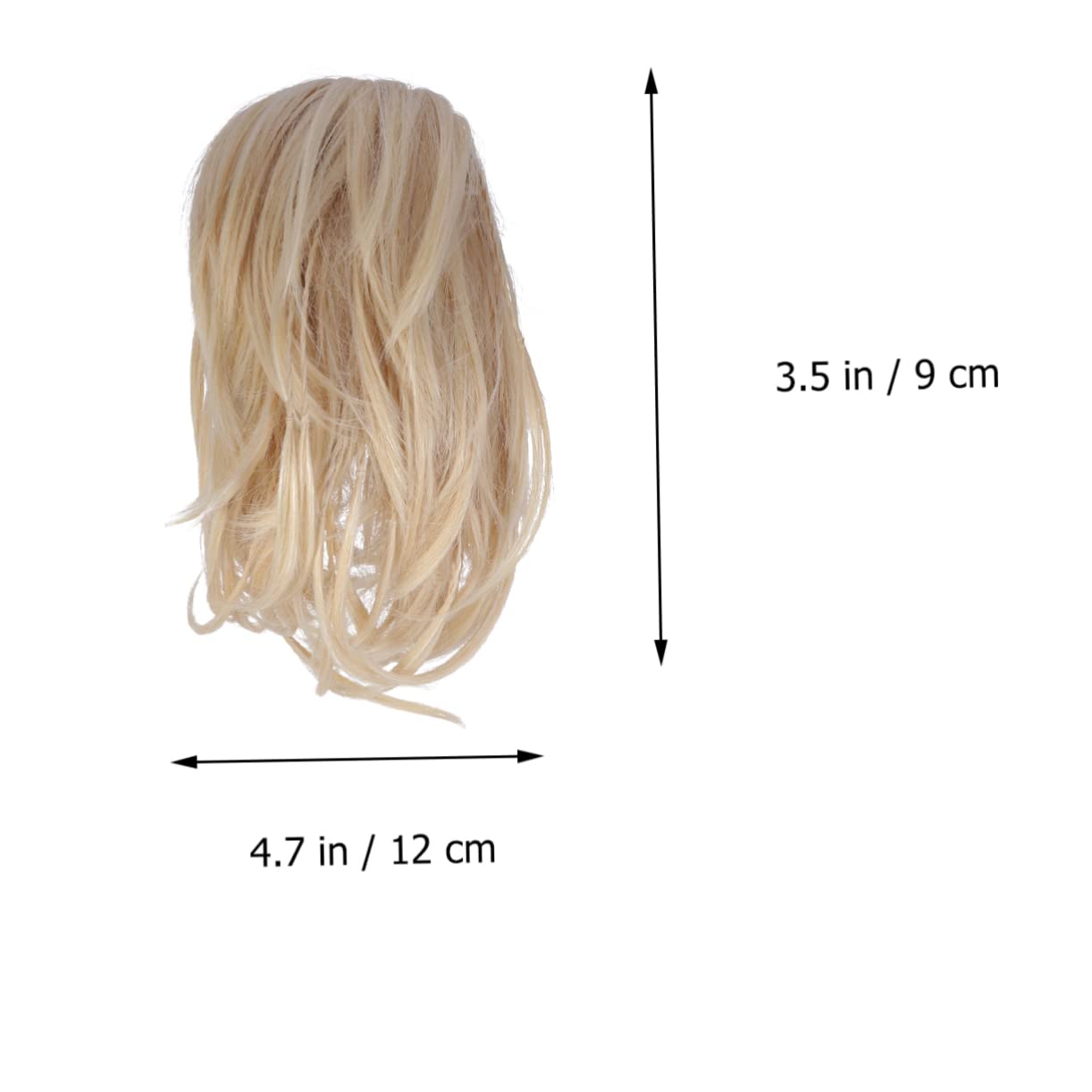 Housoutil 3stücke Curly Braid Clip Ponytail Extension Flexibel Wellig Kurze Synthetik-haarverlängerung Für Kopfgrößen Leicht Zu Befestigen Und Komfortabel Im Alltag Hellgelb