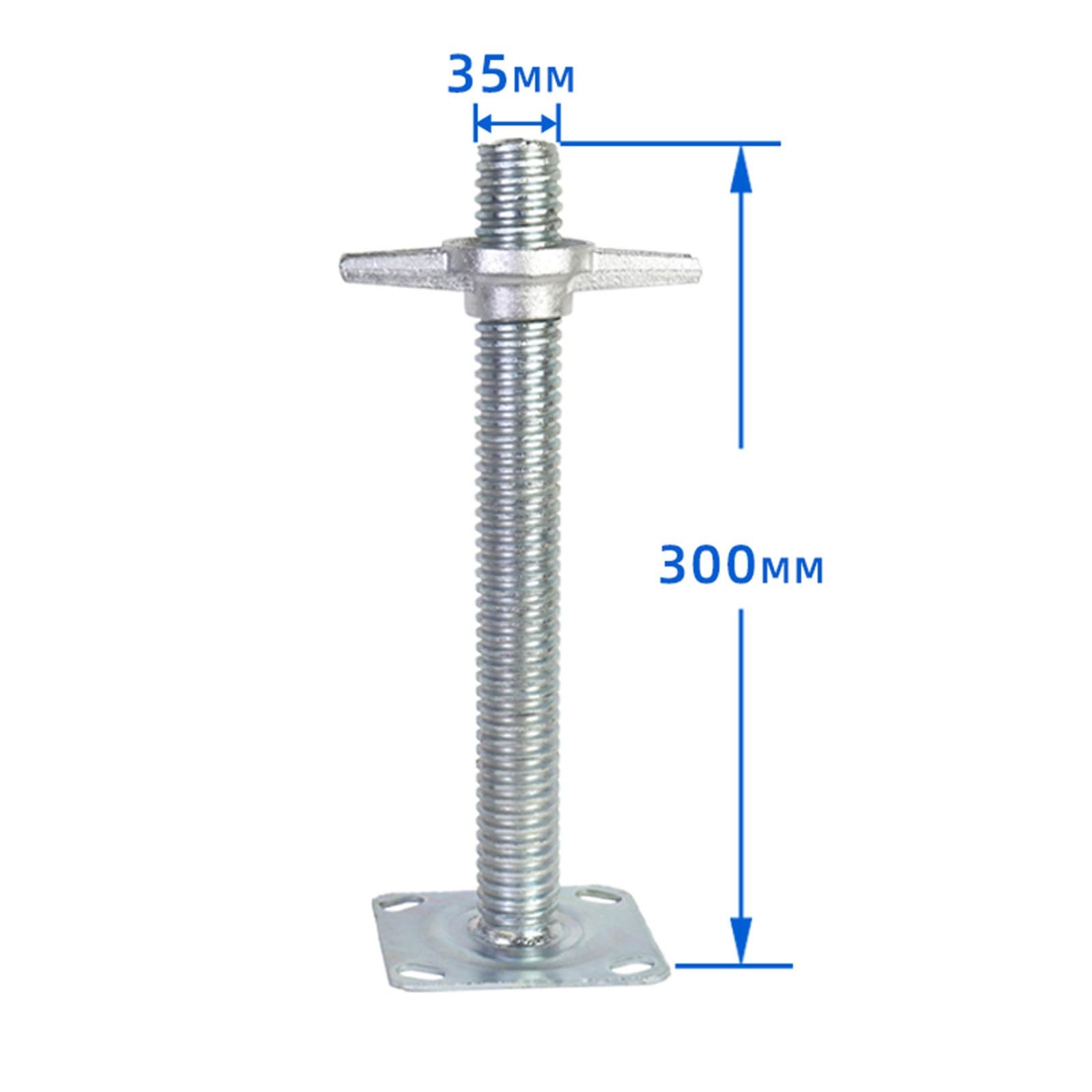 Ponteggio Extra Lungo con Gambe Regolabili, Martinetto A Vite in Acciaio da 300 Mm for Piattaforme Aeree E Supporti, Confezione da 4