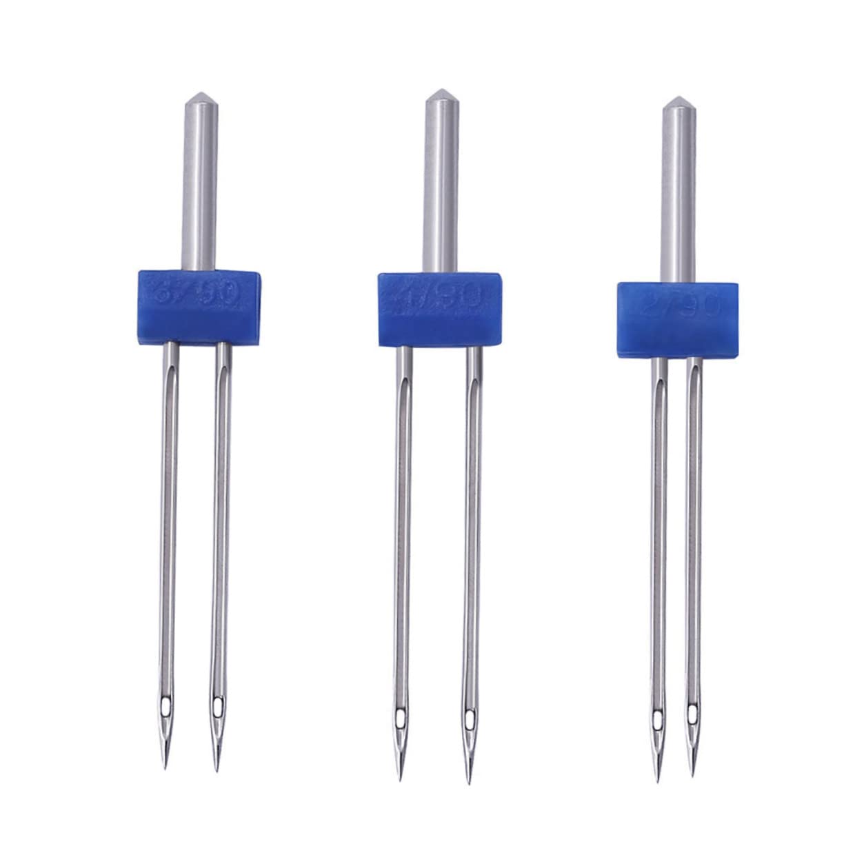 Zwillingsnadel für Nähmaschine 3mm Metall Blau 100 Stück C01-005-00171