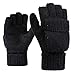 GUANAI Guante Guante De Invierno Antideslizante Hombres Térmico Invierno Unisex Hombres Mujeres Invierno Lana Al Aire Libre Cepillado Lhalf-Ringer Over Guantes
