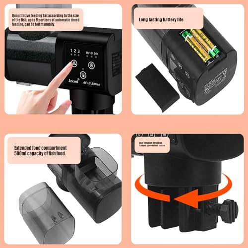 Comedero automático peces con programador fácil para acuario y estanque casero 4
