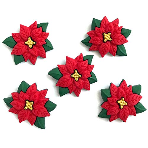 Buttons Galore and More Poinsettias Button one