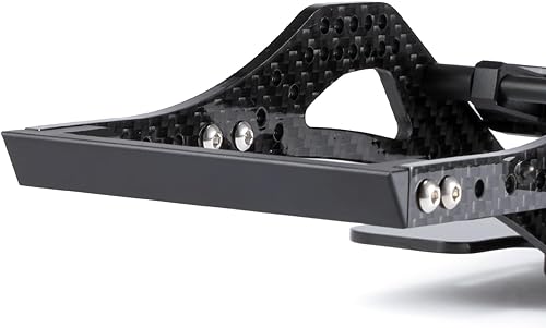 Miniatura 5 de H3 110 LCG Kit de chasis, rieles de chasis LCG de fibra de carbono brillante, bisagra de cabina para plataformas de tramposo de orugas RC SCX10