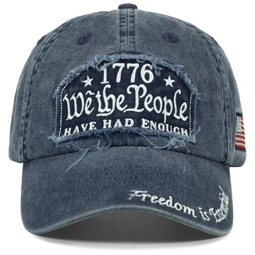 Xoykxoi We The People Hat Embroidered 250 Anniversary USA Hat US Patriotic Merchandise Gifts