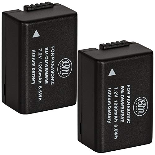 Pack Of 2 DMW-BMB9 Batteries for Panasonic Lumix DMC-FZ40K DMC-FZ45K DMC-FZ47K DMC-FZ48K DMC-FZ60 DMC-FZ70 DMC-FZ100 DMC-FZ150 Digital Camera