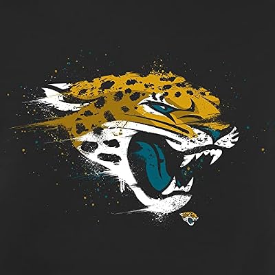 NFL PRO LINE Men's Black Jacksonville Jaguars Splatter Logo Pullover Hoodie