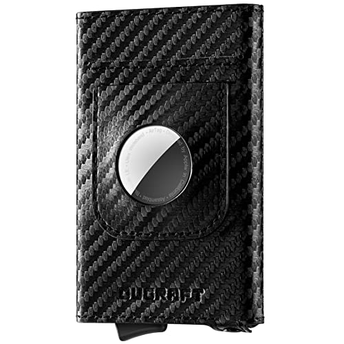 DUGRAFT Pop Up Billetera con AirTag Titular, Slim Minimalista Inteligente Billetera para Hombres, RFID Bloqueo de Bolsillo Frontal Estuche de Metal para Tarjetas con Caja de Regalo(AirTag no incluido) Cover