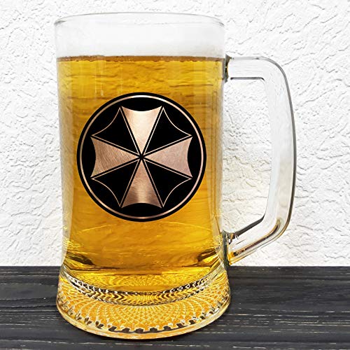 Resident Evil Umbrella Corporation Glass Beer Stein