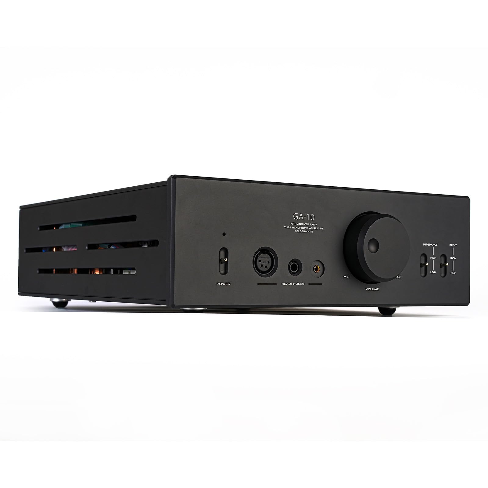 HIFIMAN × GOLDENWAVE GA-10 - Amplificatore per cuffie da desktop high-end con uscita bilanciata per Home Audio, colore: Nero
