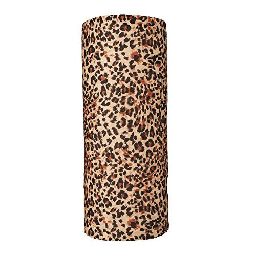 Autofy Unisex Cheetah Print Lycra Headwrap Bandana for Bikes (Beige)