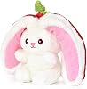 Özgüner Toy 40 cm Plush Strawberry Rabbit, Rabbit plush animal, plush animal, strawberry, easter rabbit, plush-eared strawberry bag, plush strawberry rabbit, strawberry, plush, easter gift