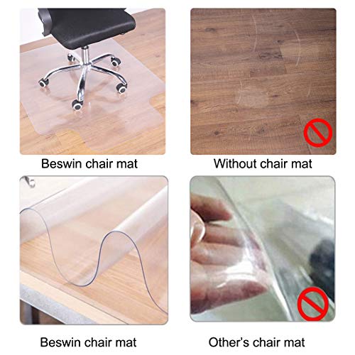 Office Chair Mat For Hardwood Floor - 36"X48" Heavy Duty Desk Chair Mat For Office Chair - Clear Computer Floor Mat Office Home Floor Protector - Easy Glide And Flat Without Curling #TOP3