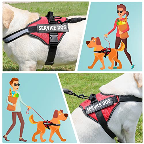 Mumupet Service Dog Harness, No Pull Easy On And Off Pet Vest Harness, 3M Reflective Breathable & Easy Adjust Pet Halters With Nylon Handle - No More Tugging Or Choking For Small Medium Large Dogs #TOP4