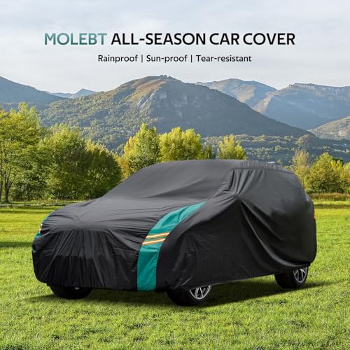 Image of Compact SUV Car Cover Waterproof All Weather, Universal Fit for Kia Soul, Subaru Crosstrek, Honda HR-V, Nissan Kicks, etc. Rain Winter Sun Protection. (Length: 171 inch-181 inch)