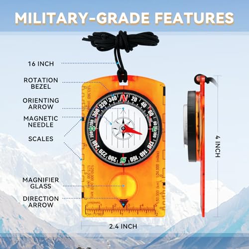 image for HKDiRedy Hiking Compass for Kids – Orienteering & Wilderness Surviva