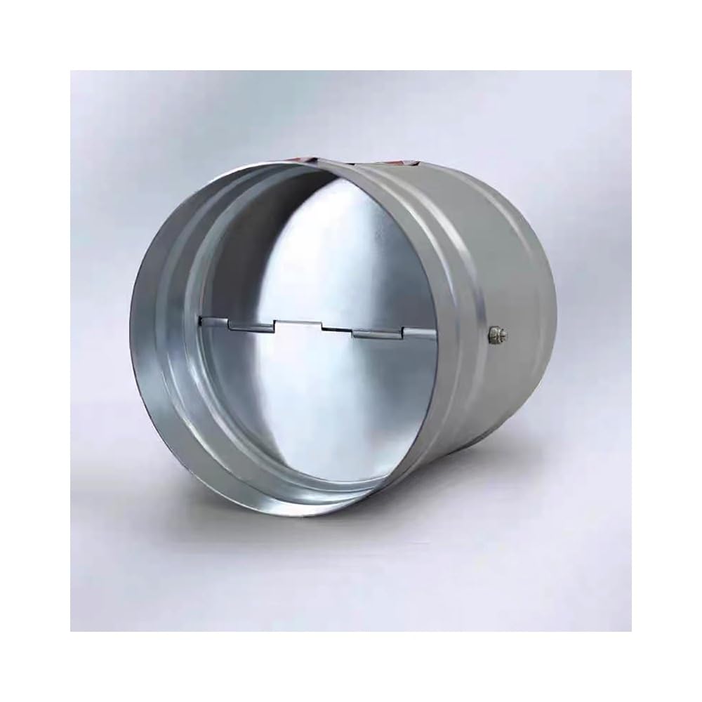Válvula de Retención Conducto Aire Redondo Galvanizado (80-300mm), Amortiguador Humo Estanco Resorte para Ventilación, Resistente a la Corrosión - 1 Pieza(Diameter 160mm)