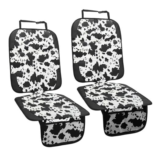 Image of Car Seat Protector for Child Car Seat, 2 Pack Baby Car Seat Covers with Mesh Pockets & Non-Slip Backing 600D Durable Seat Protector
