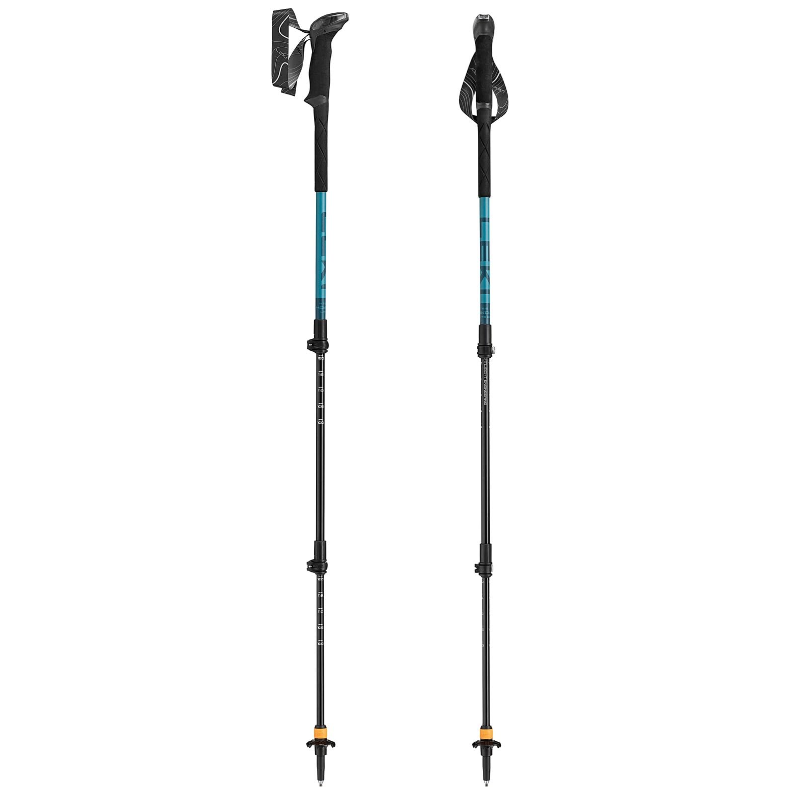 LEKI Makalu Lite AS Wanderstöcke Damen & Herren | leichte, verstellbare Trekkingstöcke aus Aluminium (90-135cm) mit Trekkingteller | Antishock Dämpfungssystem by LEKI