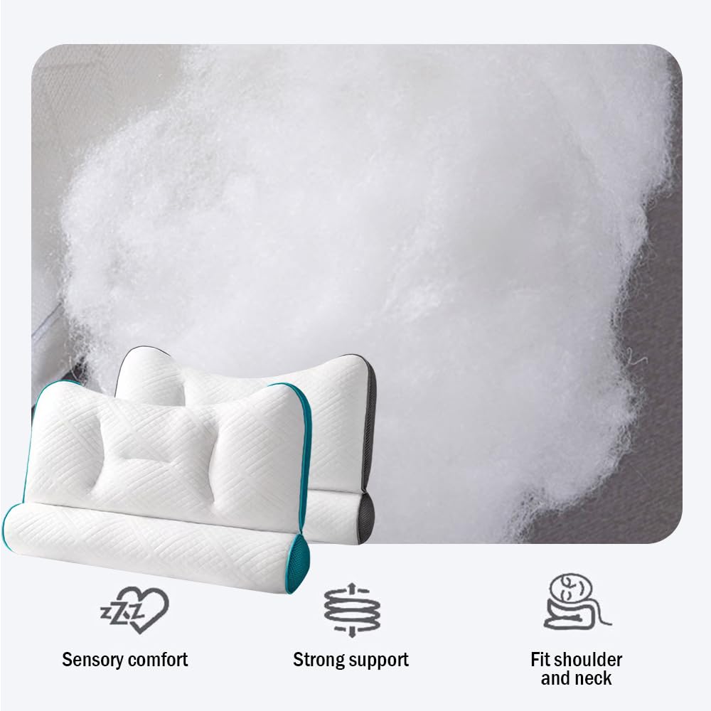 Oreiller Ergonomique Mémoire De Forme YunNasi - Soutien Cervical Pour Dormeurs Côté, Dos Et Ventre