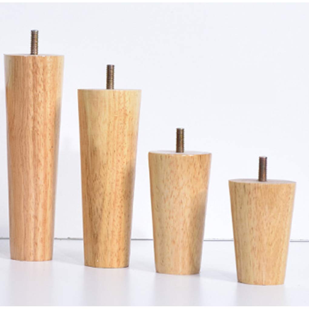 4 piedini per mobili in legno gambe da tavolo in legno massello di ricambio conico gambe per mobili a cono dritto per divano