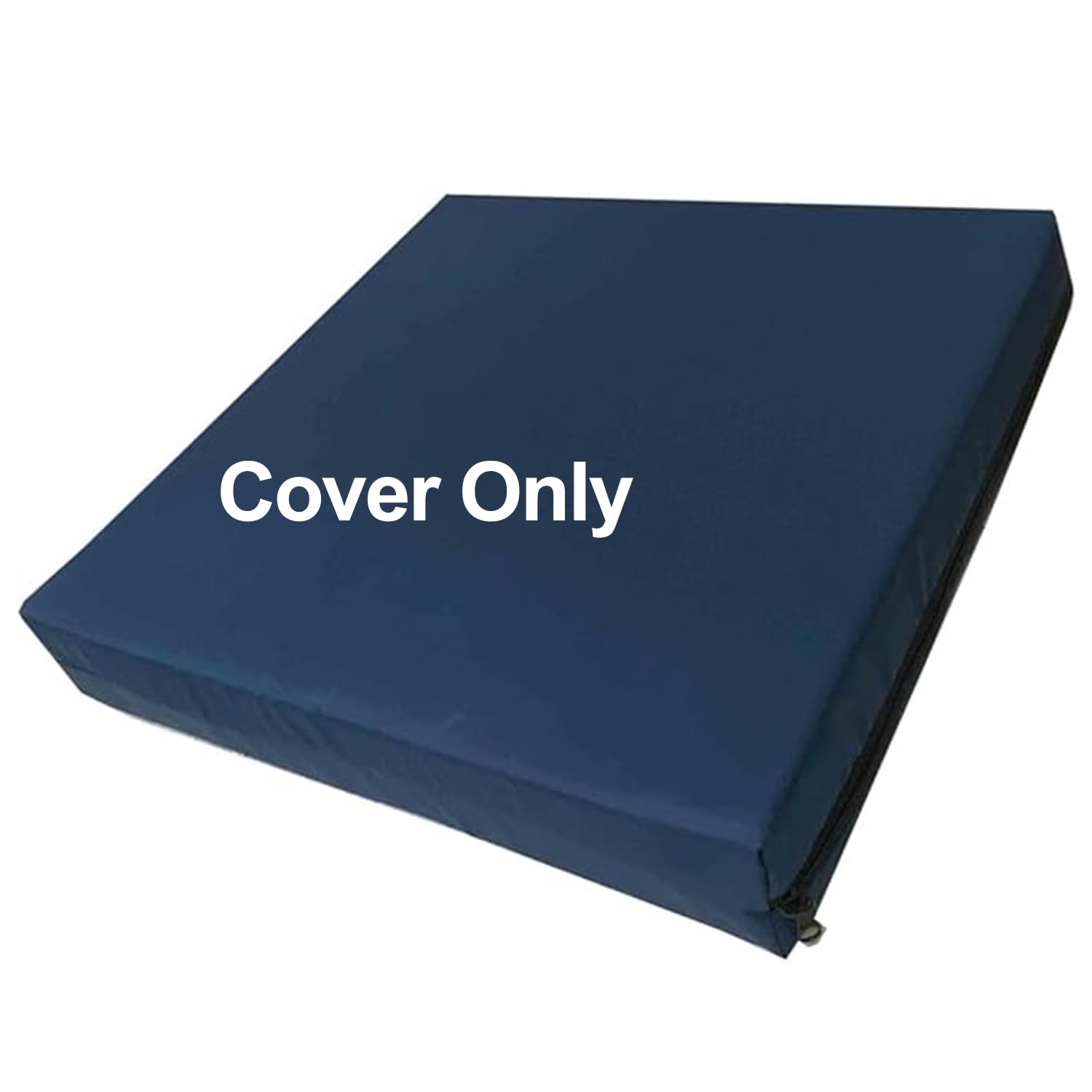Pinkfairy Garden Chair Replacement Seat Cushion Cover Only – 10cm (4") Thick Pad Cover for Rattan Patio & Sofas, Water-Repellent Zippered Encasement, Machine Washable (Navy, 56 x 61cm / 22" x 24") — image 1