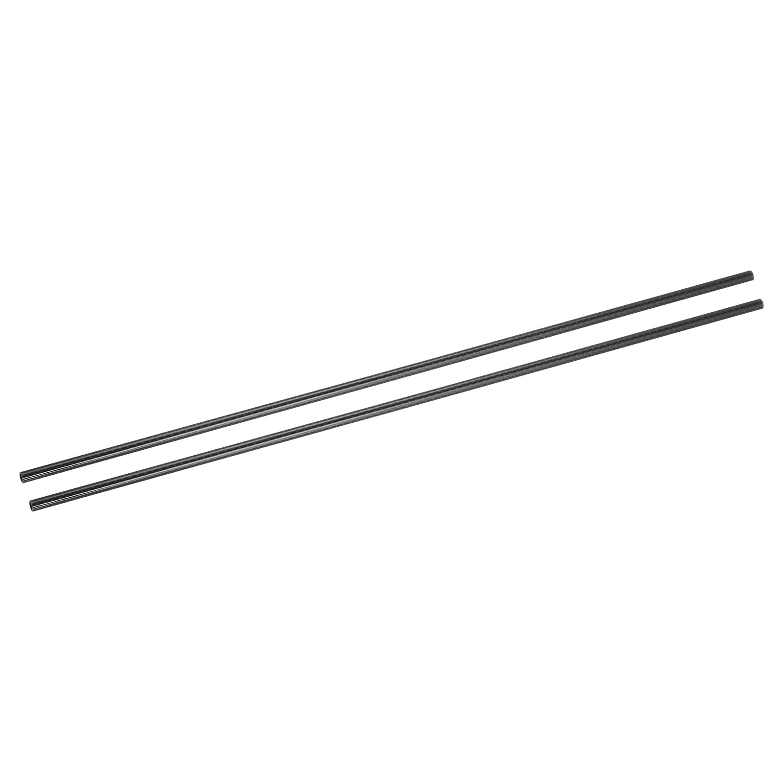 QUARKZMAN 2pz Tubi fibre di Carbonio 4 x 6 x 420mm Tessuto Liscio Superficie Lucida Asta Carbonio Avvolta a Rotolo Tubi Tondi Carbonio per Aeroplani Rc, Quadricotteri, Multicotteri