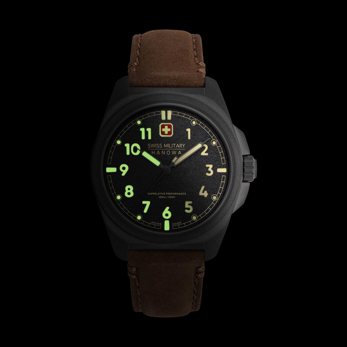 Swiss Military Hanowa Fieldmaster - Reloj de Pulsera para Hombre con Correa de Piel o Metal Cristal de Zafiro