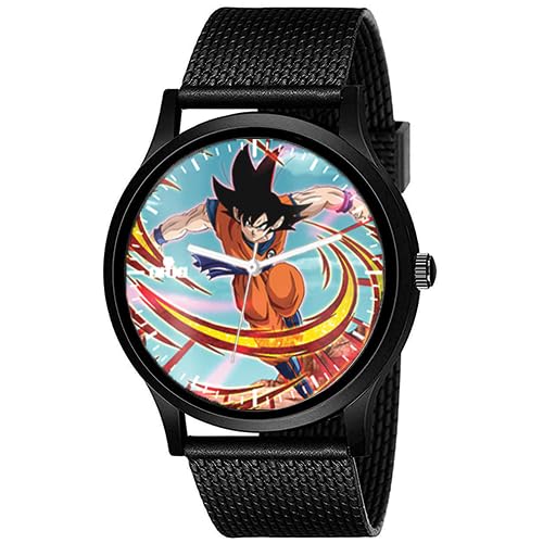 AROA Watch New Watch for Goku Saiyan Saga Dokkan Battle Model : 855 Black Metal Type Analog Black Strap Watch Black Dial for Men Stylish Watch for Boys (B0CCDVGDFV) Amazon Price History, Amazon Price Tracker