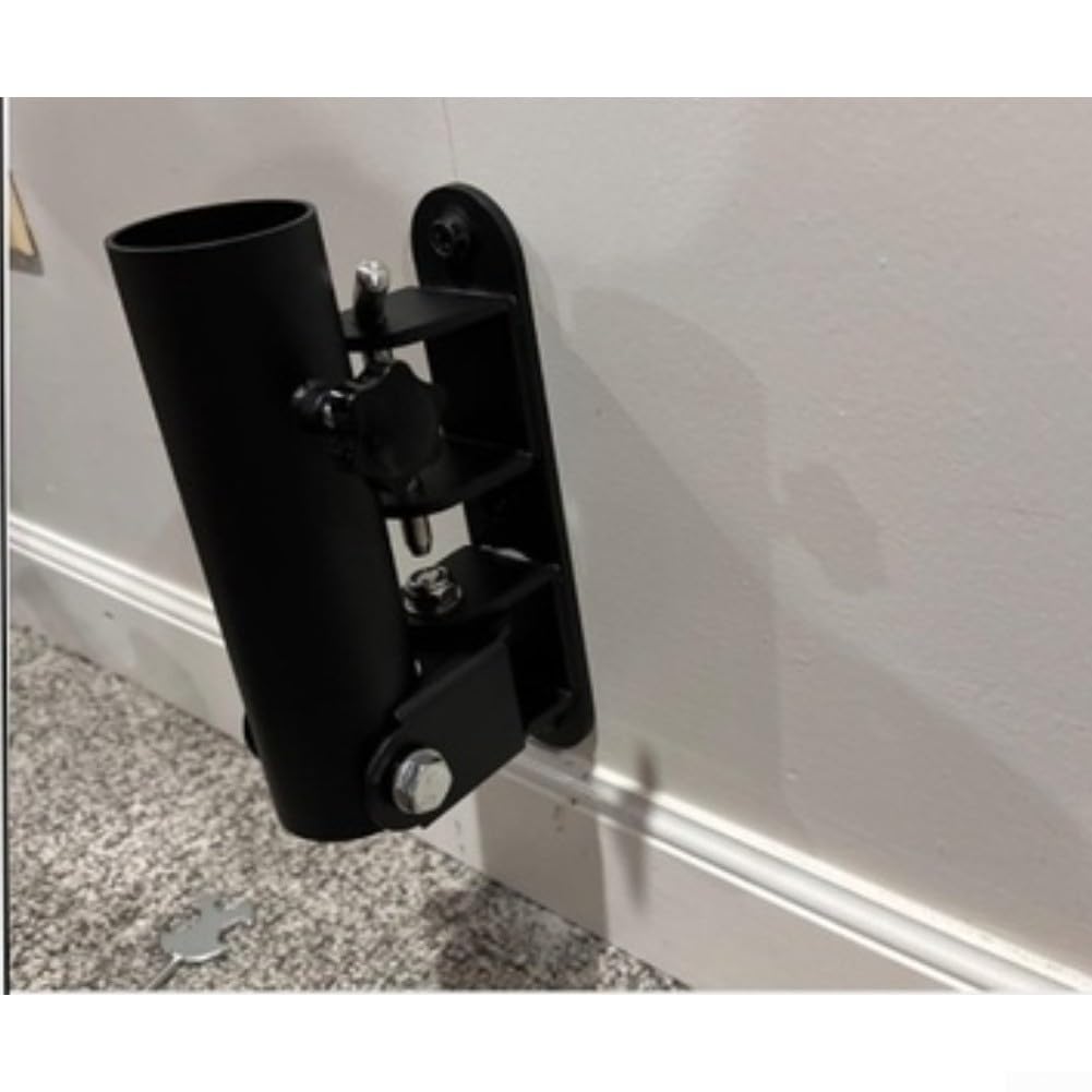 Soporte de pared giratorio de 360 grados para barras estándar de 50 mm, estante de almacenamiento de acero resistente con puntos de anclaje seguros