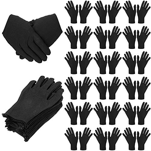 Image of SATINIOR Cotton Gloves Bulk Stretchy Work Inspection Gloves for Women Men Dry Hands Handling Art Coin Jewelry