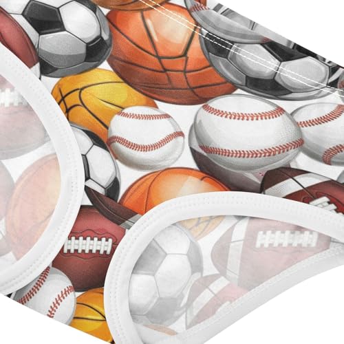 Joisal Durable Toddler Girls Underwear 2t Cotton Cute Panties Girl Cartoon Sports Balls Basketballs Underpants Briefs4