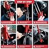 GADLANE Twin Bar Steering Wheel Lock - High Visibility Anti-Theft Device, Car Steering Lock, Strong Car Security for Cars, Van & Caravan with 2 Keys (Red) #3