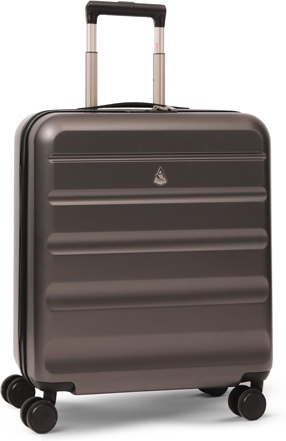 Aerolite 56x45x25cm Easyjet / British Airways / Jet2 Höchstbetrag 4 Rad Handgepäck Leichtgewicht Hartschale Bordgepäck Kabinentrolley Reisekoffer Trolley Koffer 56x45x25 (Kohlegrau)