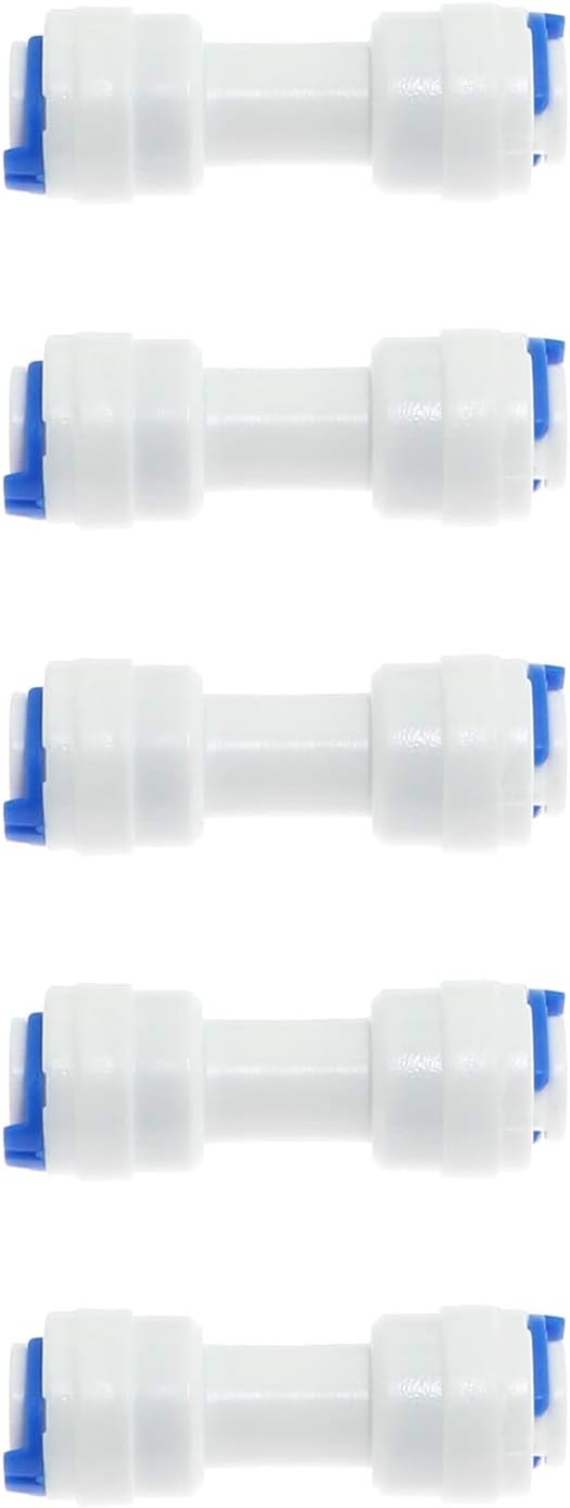 Maxmoral 5PCS Pipe Fitting 1/4" OD Quick Straight Connect