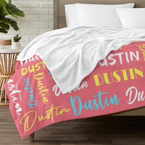 Personalized Blankets for Kids with Names Customized Blankets with Name for Adult Custom Blanket Gift for Birthday Christmas Valentines Day Gift