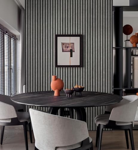 Image of Peel and Stick Wood Grating Stripe Wallpaper Self Adhesive Faux Wood Contact Paper PVC Vinyl Waterproof Removable Wall Paper for Home Decor (45x300cm, Wood D)