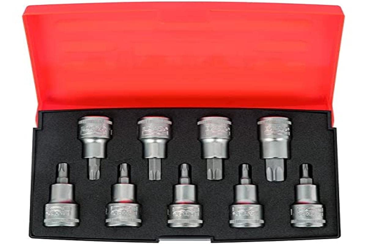 Bahco Naranja S9torx 1/2In Drive Socket Set Of 9 Metric