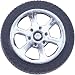 Bettomshin 1Pcs 25.5mm/1inch Dia 2mm/0.08inch Inner Hole Dia 8mm Thick Plastic RC Car Wheel Black