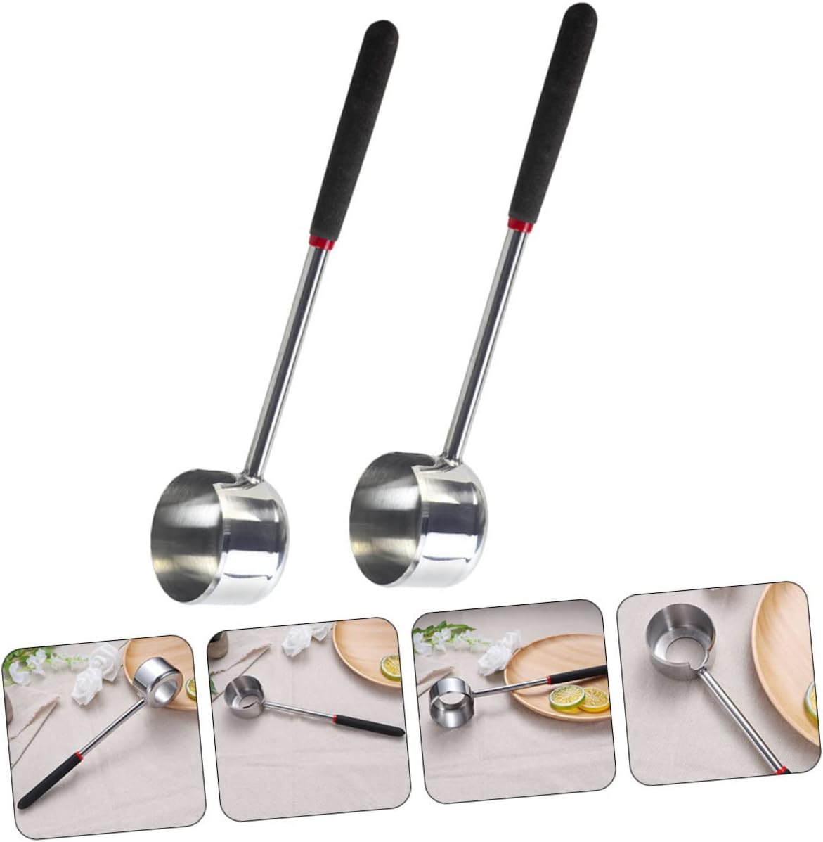 Cabilock 2pcs Coconut Cracker Tool Coconut Opener Kit Stainless Steel Opening Tools Safe Easy
