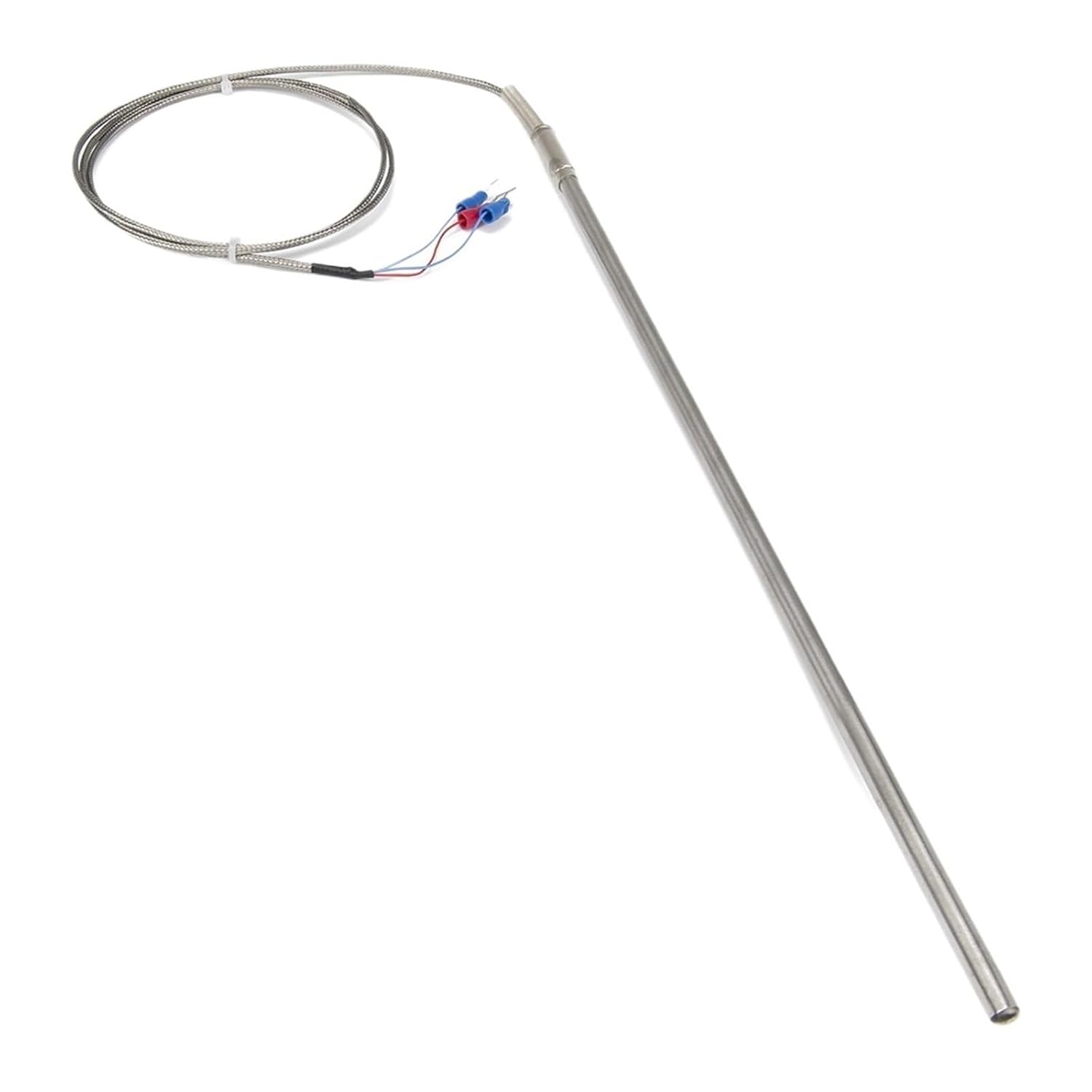 FTARP08 PT100 Type 2m Metal Braided Cable Hight Temperature 250mm Flexible Probe Head sheathed RTD Temperature Sensor